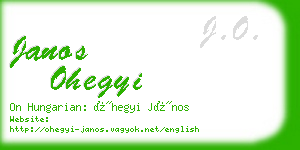 janos ohegyi business card